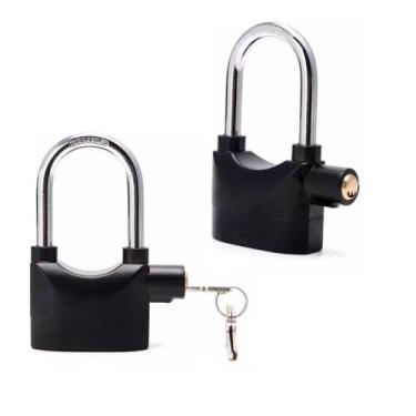 Imagem de Cadeado com Alarme 110dB Antifurto Prova de Água para Moto Bicicleta P