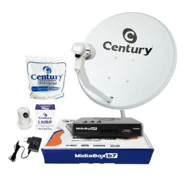 Imagem de Kit Antena Century 60cm Com Midiabox B7, Lnbf Ku E Cabo- 5g