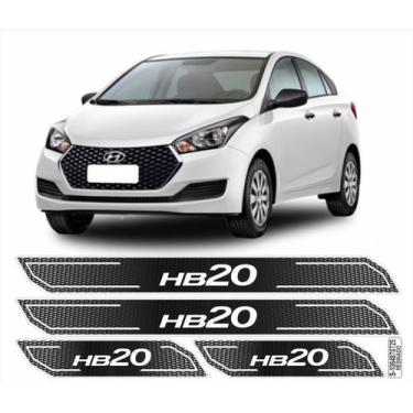 Imagem de Kit Soleira Diamante Hyundai Hb20 2013/2019 Cromada Resinada - Resitan