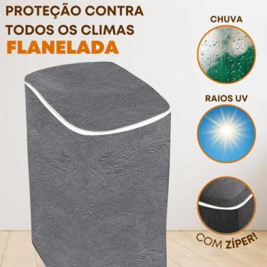 Imagem de Capa de Tanquinho Impermeável flanelado Tamanho Único - renovare, cinz