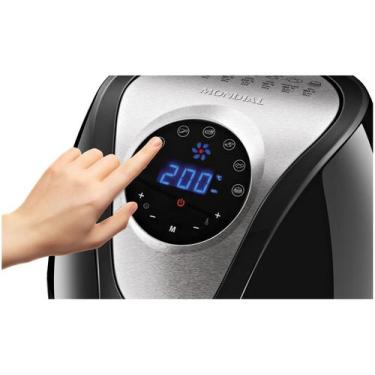 Imagem de Fritadeira Sem Óleo Air Fryer Digital Mondial Preto e Inox 1500W AF-26