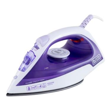 Imagem de Ferro De Passar A Vapor Branco Com Roxo 220V Black Decker - Black+Deck