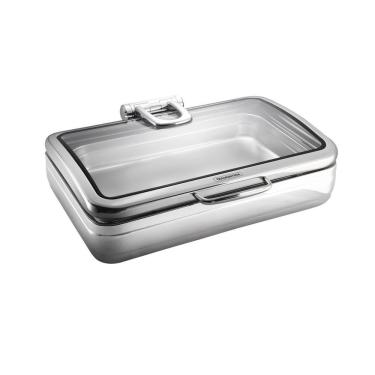 Imagem de Rechaud banho-maria Banho Maria Retangular com Tampa Basculante e Cuba GN 1-1 9,06 l em Aço Inox Tramontina