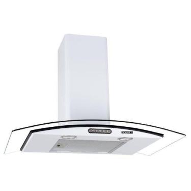 Imagem de Coifa De Parede 80cm Vidro Curvo Slim Fogatti Branco 110V, 110V