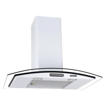 Imagem de Coifa de Parede 70cm Vidro Curvo Slim Fogatti Branco, 220V