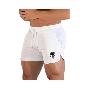 Imagem de Shorts Masculinos De Verão Confortáveis Em Malha Estampada Para Academ
