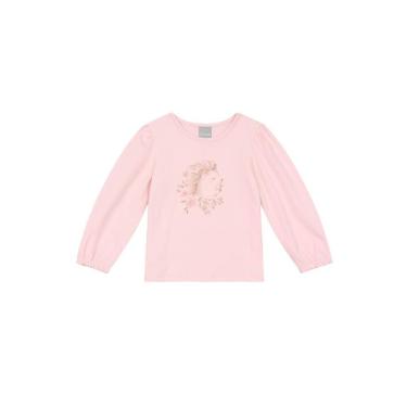 Imagem de Blusa infantil menina com estampa metalizada Mundi
