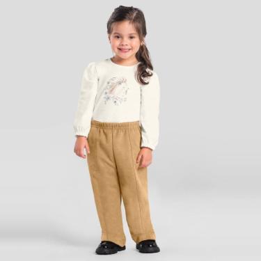 Imagem de Blusa infantil menina com estampa metalizada Mundi