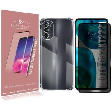 Imagem de Kit Capa + Película De Privacidade Preta 3d P/ Moto G52 XT2221 6.6 - L