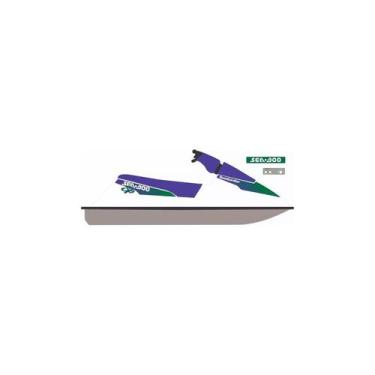Imagem de Kit Adesivo Faixa Jet Ski Seadoo Personalizado Sp 92 Verde E Roxo - SP
