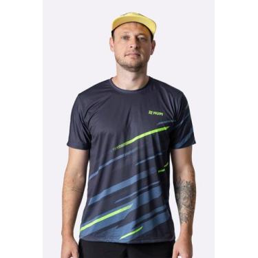 Imagem de Camiseta Dry Fit HUPI Ignite Masculina, Chumbo, Verde, GG