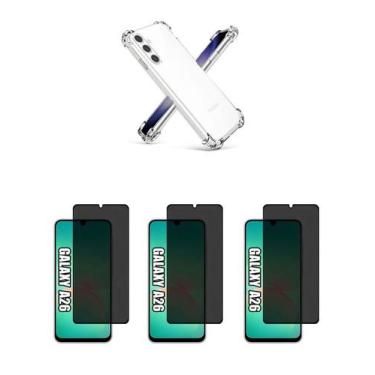 Imagem de 3UN Película Fosca Privativa + Capa Silicone TPU Para Galaxy A26 5G - 
