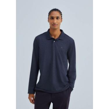 Imagem de Camisa Polo Masculina Manga Longa Em Piquet - Hering, G, Cinza