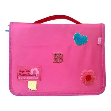 Imagem de Estojo Fichario Rebecca Bonbon Escolar Feminino 96 Peans Rosa - UP