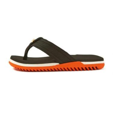 Imagem de Chinelo kenner nk6 pro kids infantil menino  dgi, Preto, Branco, Laran