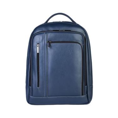 Imagem de Mochila de couro Connect Masculino - Vira Vento, Azul