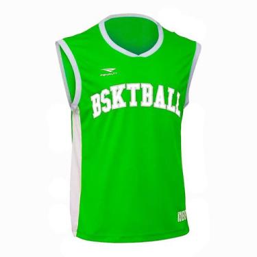 Imagem de Camiseta Penalty Regata Basquete 3x3 Pro 360287, Vrd, Bco, GG
