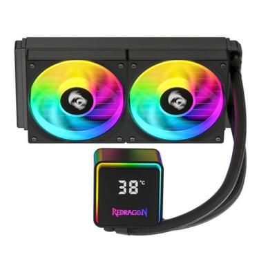 Imagem de Water cooler redragon argb 240mm amd/intel com display ccw-1021 preto