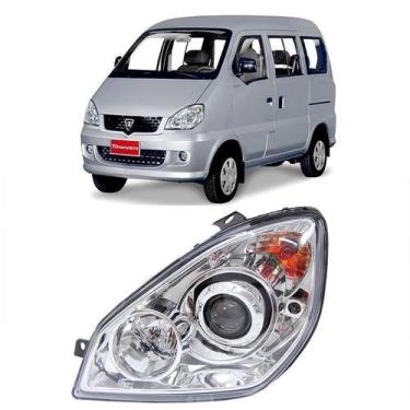 Imagem de Farol com auxiliar lado esquerdo towner hafei 2008 a 2013 - MOTORS VAN