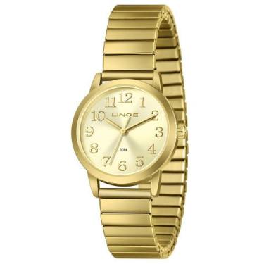 Imagem de Relógio Lince Feminino Ref: Lrgh266l32 C2kx Casual Mola Dourado