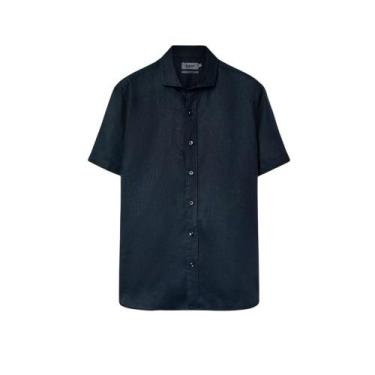 Imagem de Camisa Oficina Reserva Linho Preto, Preto, 3