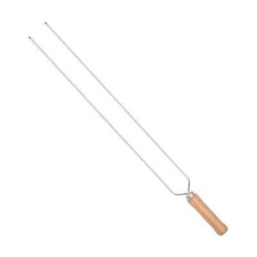 Imagem de Espeto Churrasco Aço 85cm Duplo Mor