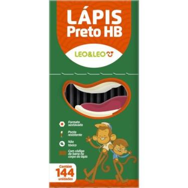 Imagem de Lapis Preto Sextavado Leo e Leo Preto HB CX.C/144 - Leonora