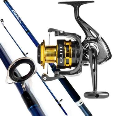 Imagem de Vara de Pesca 80lb Molinete Marine 8000 Drag 8kg Kit Pesqueiro