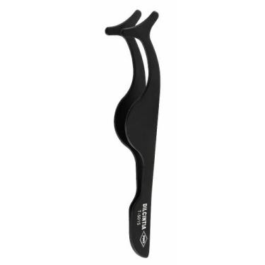 Imagem de Pinça Para Cílios, Aço Inox, 4.0, na cor Preta Full Black - Dilcintia
