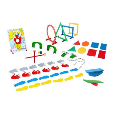 Imagem de Brinquedo Educativo Linha de Atividade Corporal 52 Peças Madeira e EVA Sonho de Criança