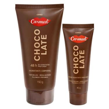 Imagem de Kit Carmed Chocolate: Hidratante Corporal 150g e Creme Hidratante Para Mãos 40g