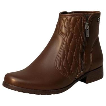 Imagem de Bota Feminina Cano Baixo Confortavel Elegante Moderno Dakota, Cafe, 36