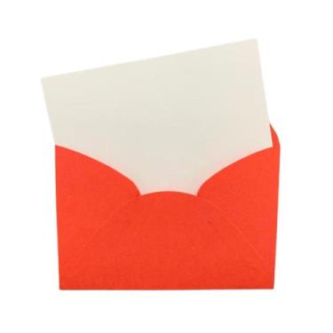 Imagem de Envelope Visita Vermelho Cartão Branco 11,5x8cm 50 Unidades - Arwetech