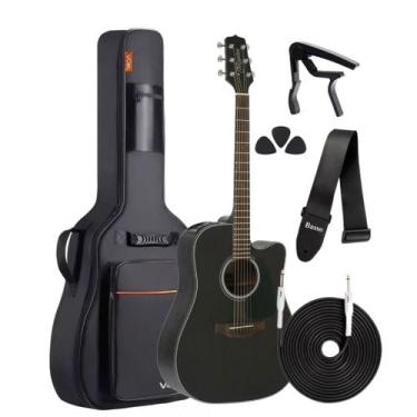 Imagem de Kit Violão Eletroacústico Takamine Aço Gd14 + Acessórios
