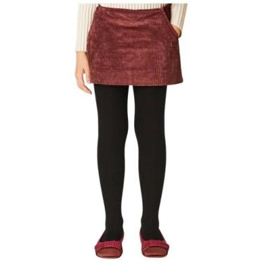 Imagem de Meia Calça Canelada Fio 70 Infantil Selene 9500.002, Preto, P