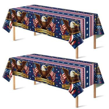 Imagem de Toalha de Mesa OHOME 250º Aniversário EUA 130x218 cm Pacote com 2