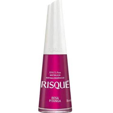 Imagem de Esmalte Risqué Cor Rosa Pitanga Metálico 8ml