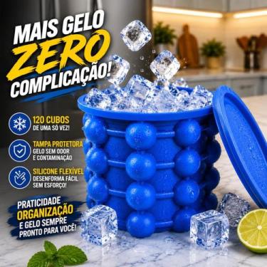 Imagem de Balde Forma de Gelo Silicone Térmico Ice Cubos de Gelo Reutilizável Po