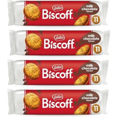 Imagem de Kit 4 Biscoito Lotus Biscoff com Chocolate ao Leite 110g