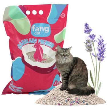 Imagem de Areia Higiênica Para Gatos Granulado Premium Perfumada Aroma Lavanda T