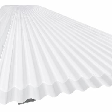 Imagem de Telha de Policarbonato Onda Alta Translúcida Leitosa Proteção UV Branco Ajover 110cm 244cm 0.7mm