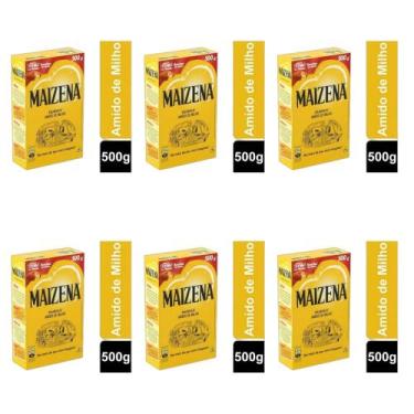 Imagem de Kit 06 Amido De Milho Maizena Caixa 500G - Unilever