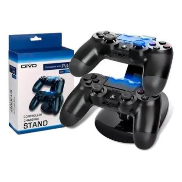 Imagem de Carregador básico para controladores PS4, carregamento duplo - Congrat