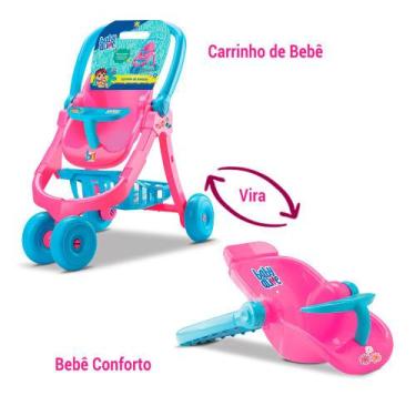 Imagem de Baby Alive Carrinho De Boneca 2 Em 1 Brinquedo Meninas - Divertoys