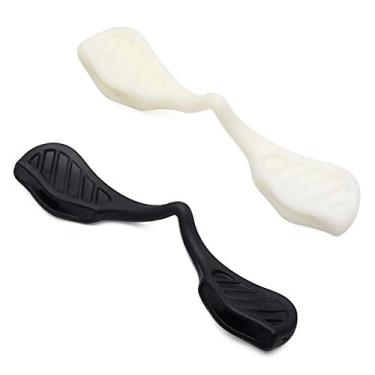 Imagem de Mryok 2 pares de protetores de nariz de substituição para óculos de sol Oakley Eyeshade Collectors - Branco e preto