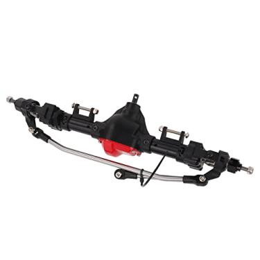 Imagem de Eixo de portal dianteiro RC, eixo frontal estendido de metal pesado atualizado para carro RC 1/10 preto
