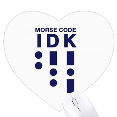 Imagem de Mousepad Morse Code Know Dot-line Expression Heart Tapete de borracha para escritório