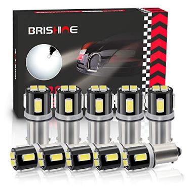 Imagem de BRISHINE Lâmpadas LED BA9S 6000K Xenon Branco Extremamente Brilhante 5630 Chipsets 53 57 293 BA9 64111 1891 1895 T4W Lâmpadas LED para Carro Interior Domo Mapa Porta Luzes de Placa de Carro Cortesia (Pacote com 10)