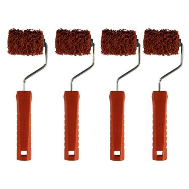 Imagem de Kit 4 Rolo Textura Rustica Atlas 5cm Cabelo Anjo 