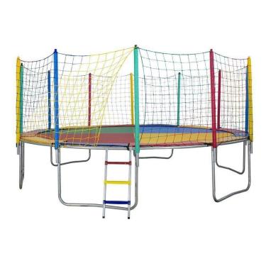 Imagem de Cama Elástica 4,27m 6 Pés ChicoPlay Lona Colorida Nacional